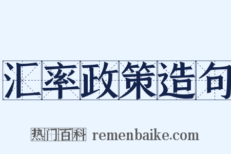 汇率政策造句是什么意思的图片